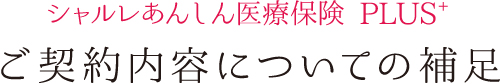 ご契約内容についての補足