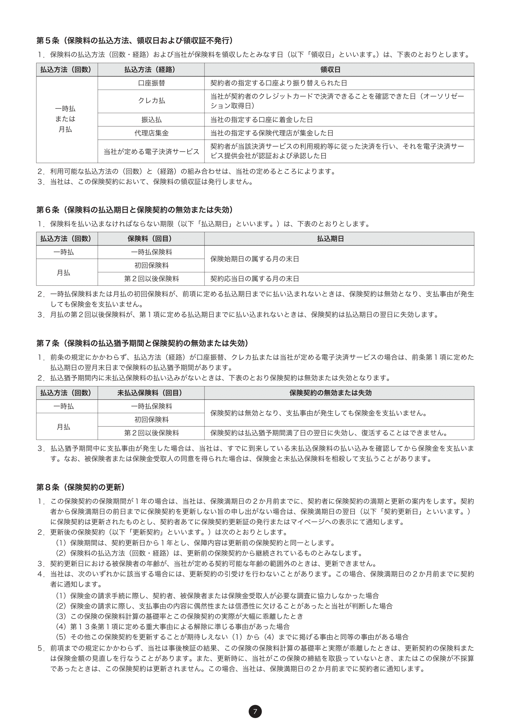 重要事項説明書・普通保険約款 9